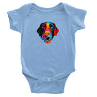 Color Silly Lab Printed Baby Short Sleeve Bodysuit