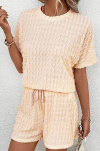 Frill Textured Top & Shorts Set