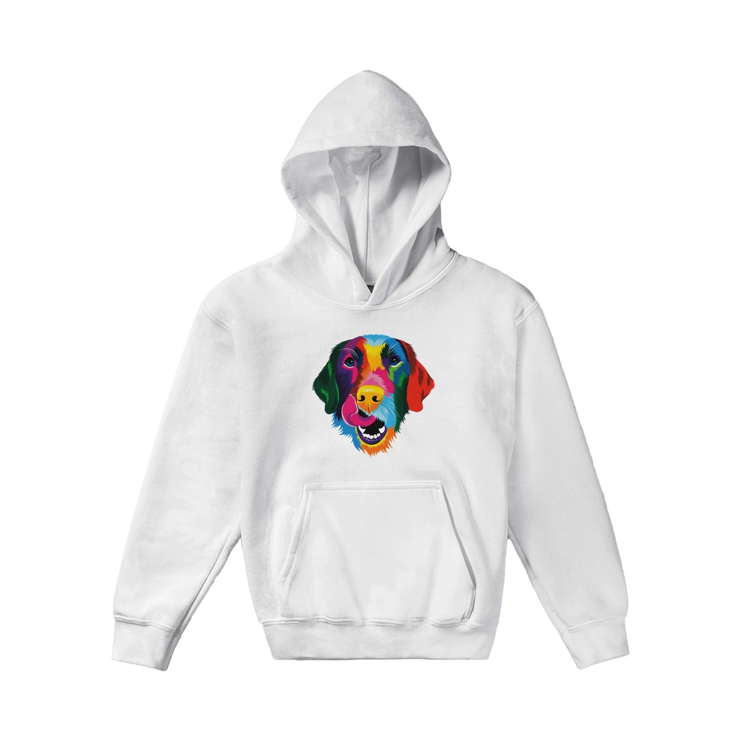 Color Silly Lab Printed Kids Pullover Hoodie