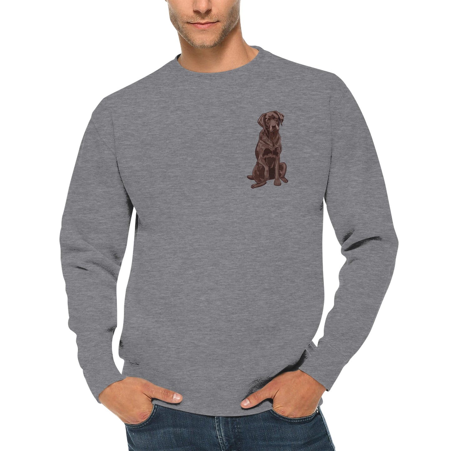 Cocoa Printed Premium Crewneck Sweatshirt