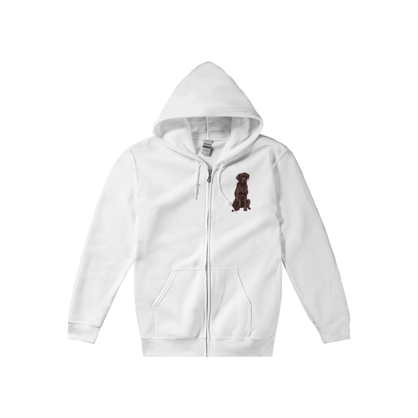 Cocoa Printed Zip Hoodie