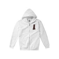 Cocoa Printed Zip Hoodie