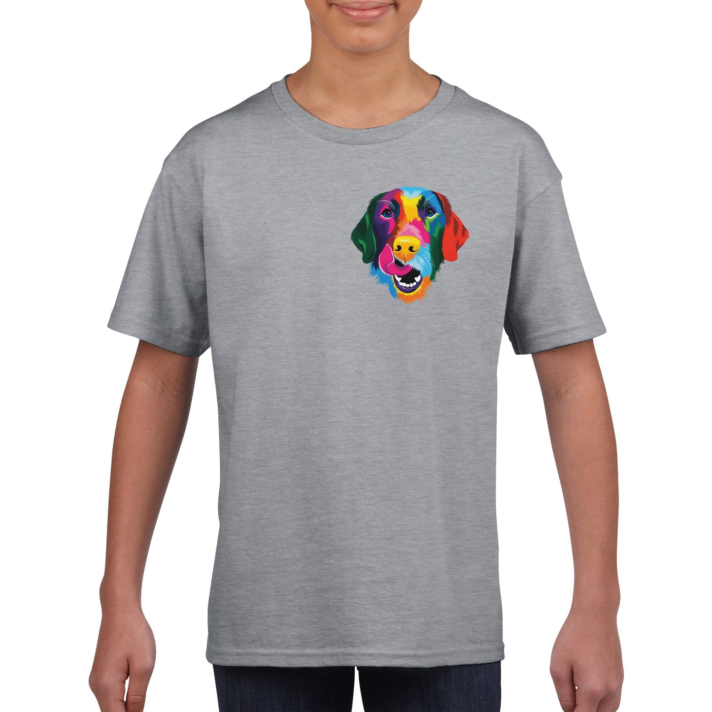 Color Silly Lab Printed Kids Crewneck T-shirt