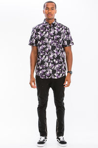 Hawaiian Purple Haze Button Down Shirt