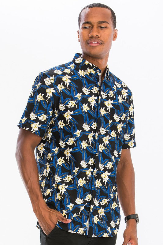 Hawaiian Blues Button Down Shirt