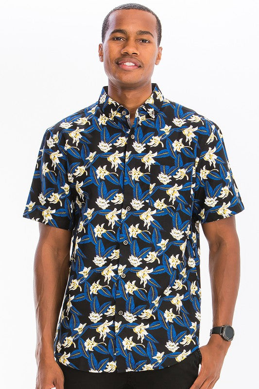 Hawaiian Blues Button Down Shirt