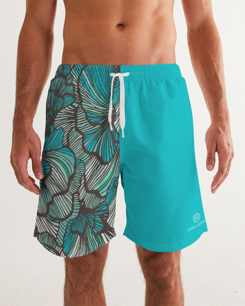 Men's Sea Petal Swirl Swim Trunks with UPF 50+