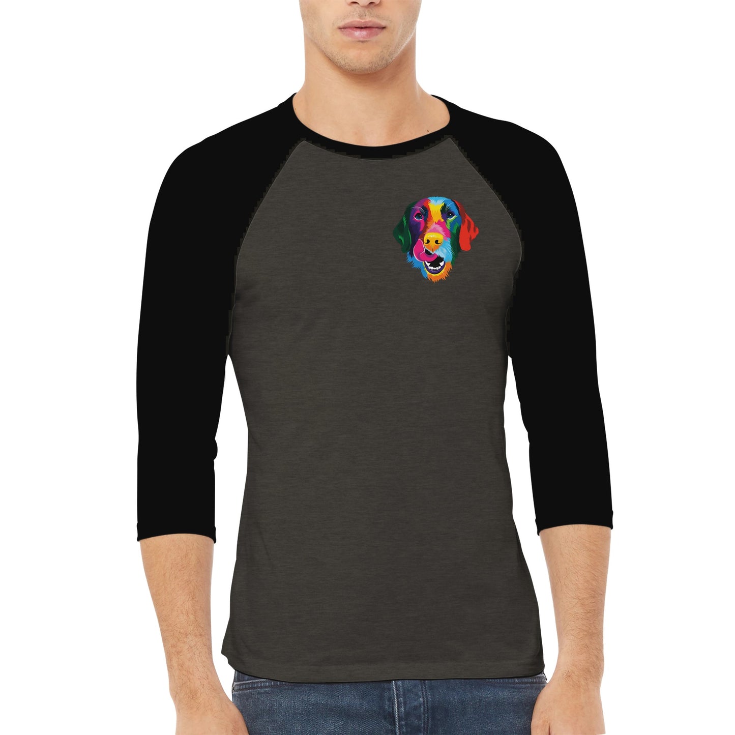 Color Silly Lab 3/4 sleeve Raglan T-shirt