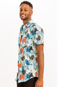 Hawaiian Blued Button Down Shirt