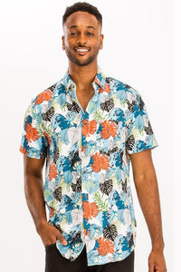 Hawaiian Blued Button Down Shirt