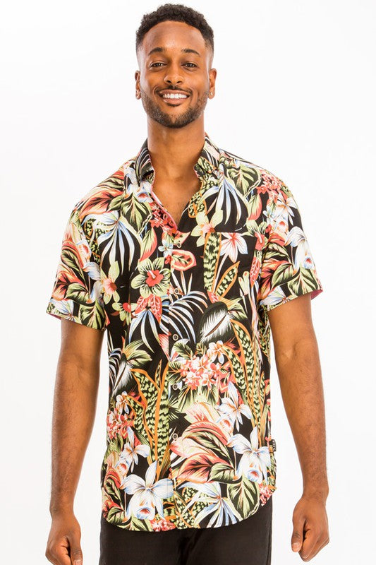 Hawaiian Exotic Button Down Shirt