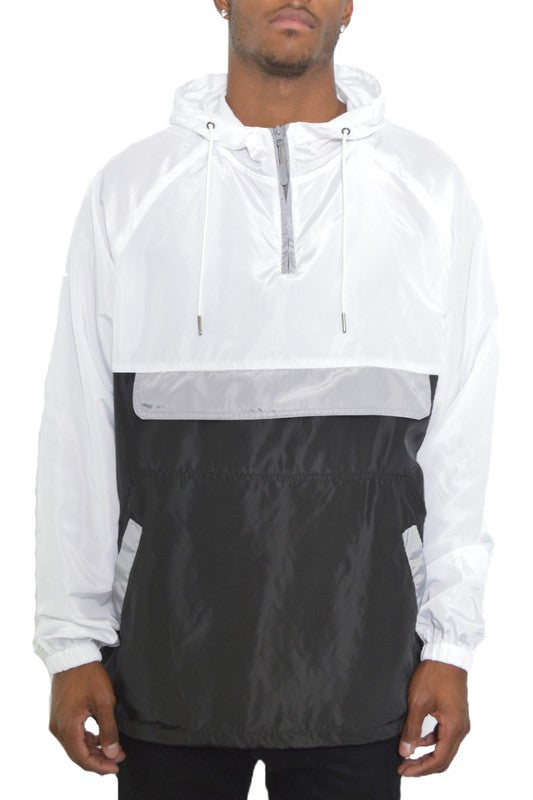 Color Block Anorak Pullover Windbreaker