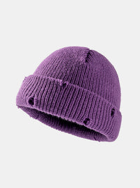 Knitted Beanie Hat – Warm Acrylic Winter Cap in Multiple Colors