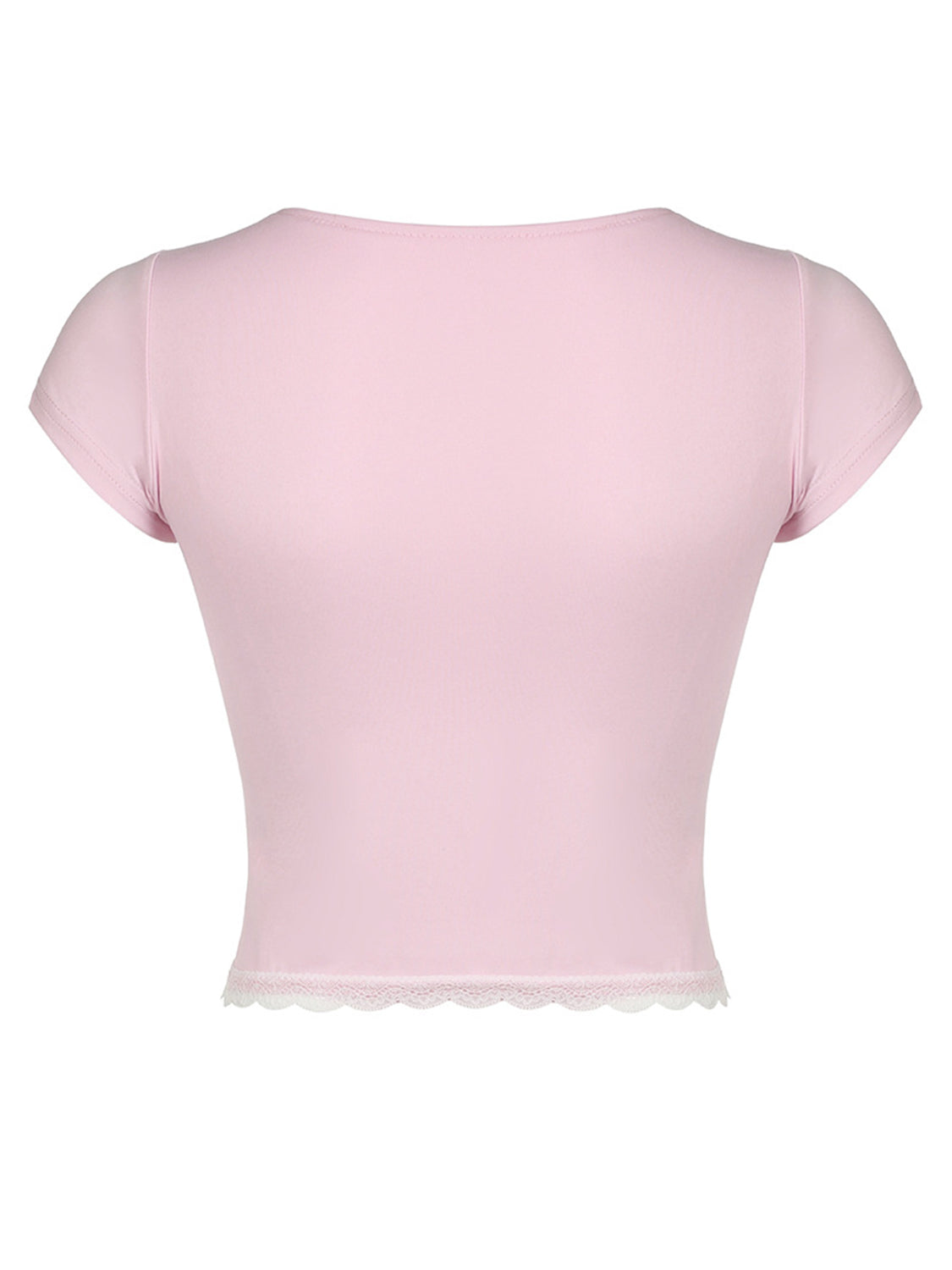 Women’s Lace Detail Short Sleeve Top – Sweet & Stylish in 6 Colors