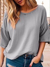 Women’s Relaxed Fit 3/4 Sleeve Top – Casual Comfort in 4 Colors