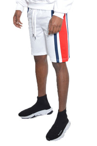 Color Block Stripe Sweat Shorts