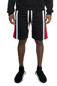 Color Block Stripe Sweat Shorts