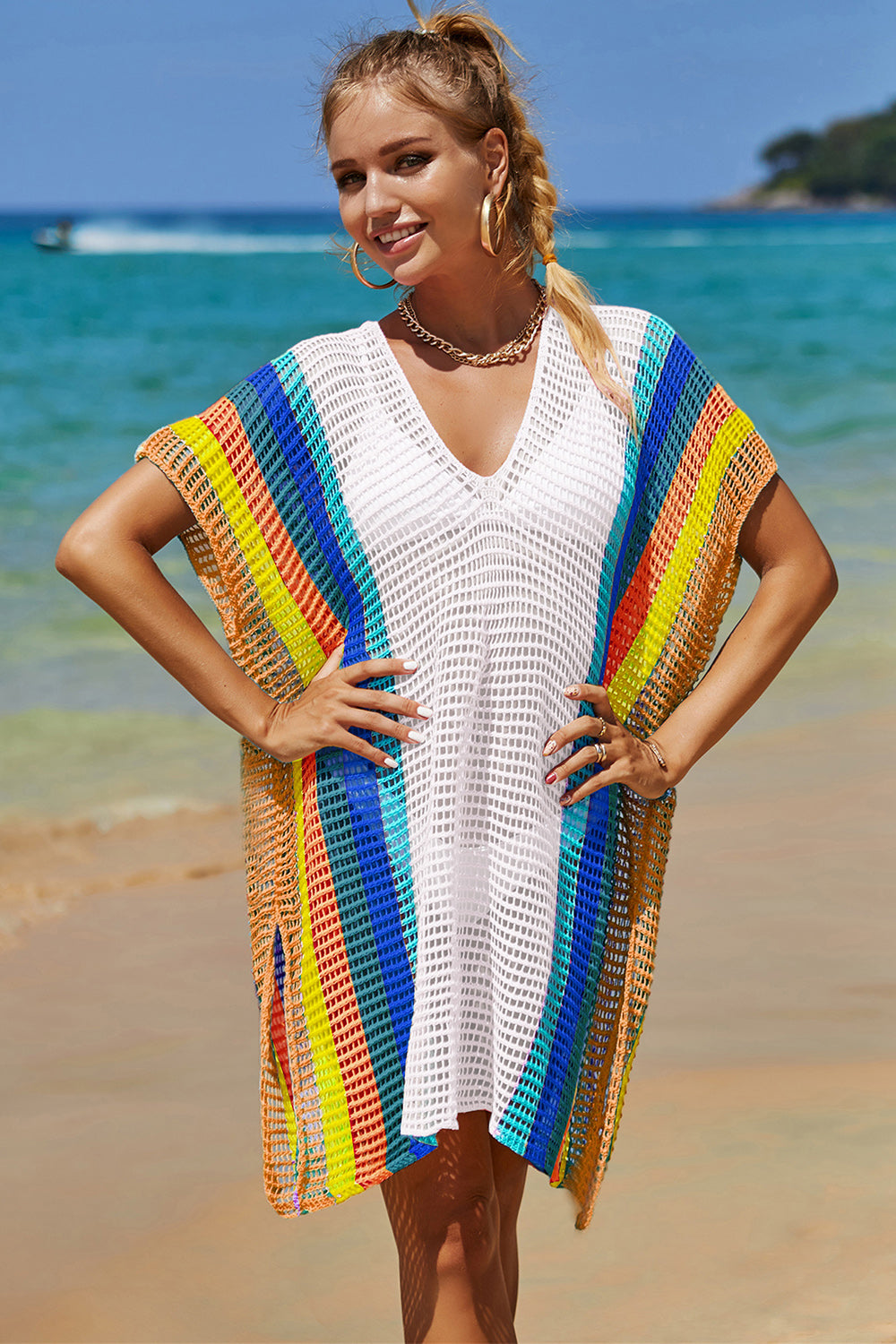 Colorful Knit Beach Cover-Up