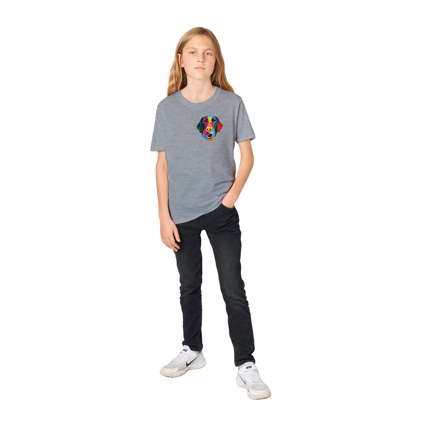 Color Silly Lab Printed Kids Crewneck T-shirt