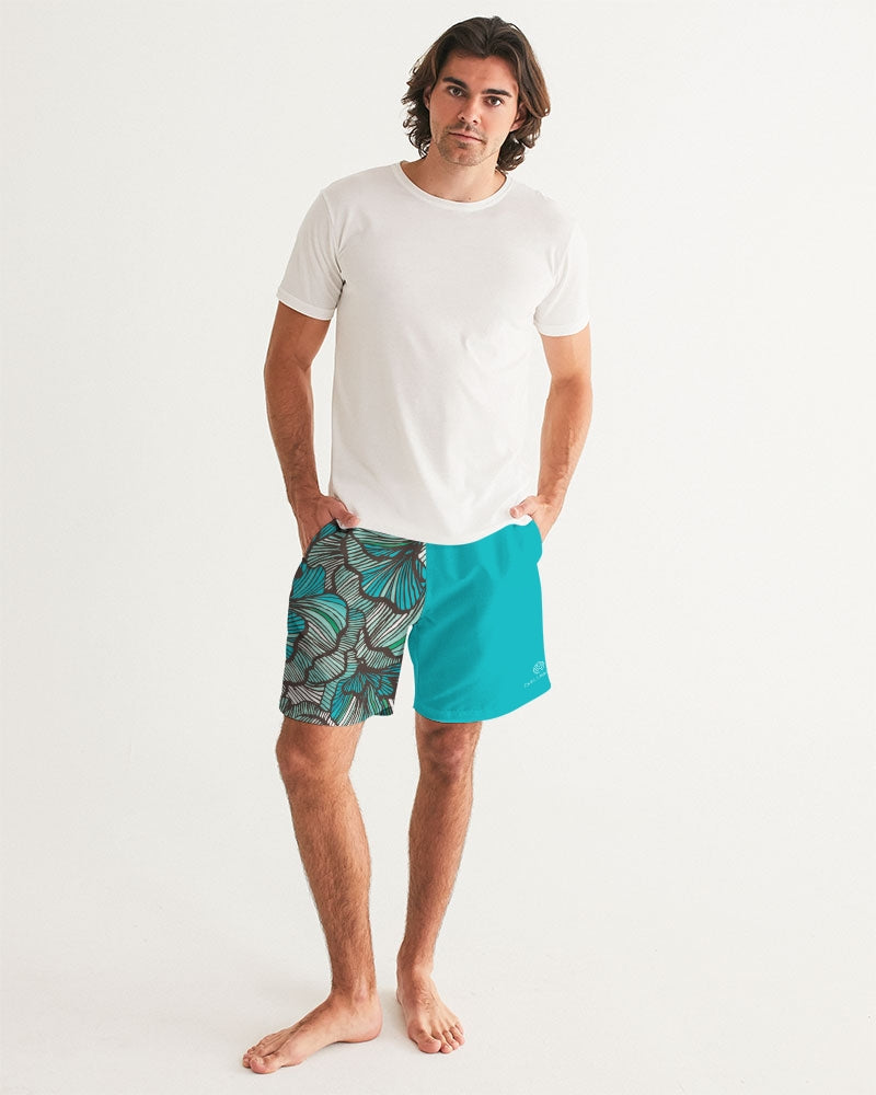 Men's Sea Petal Swirl Swim Trunks with UPF 50+