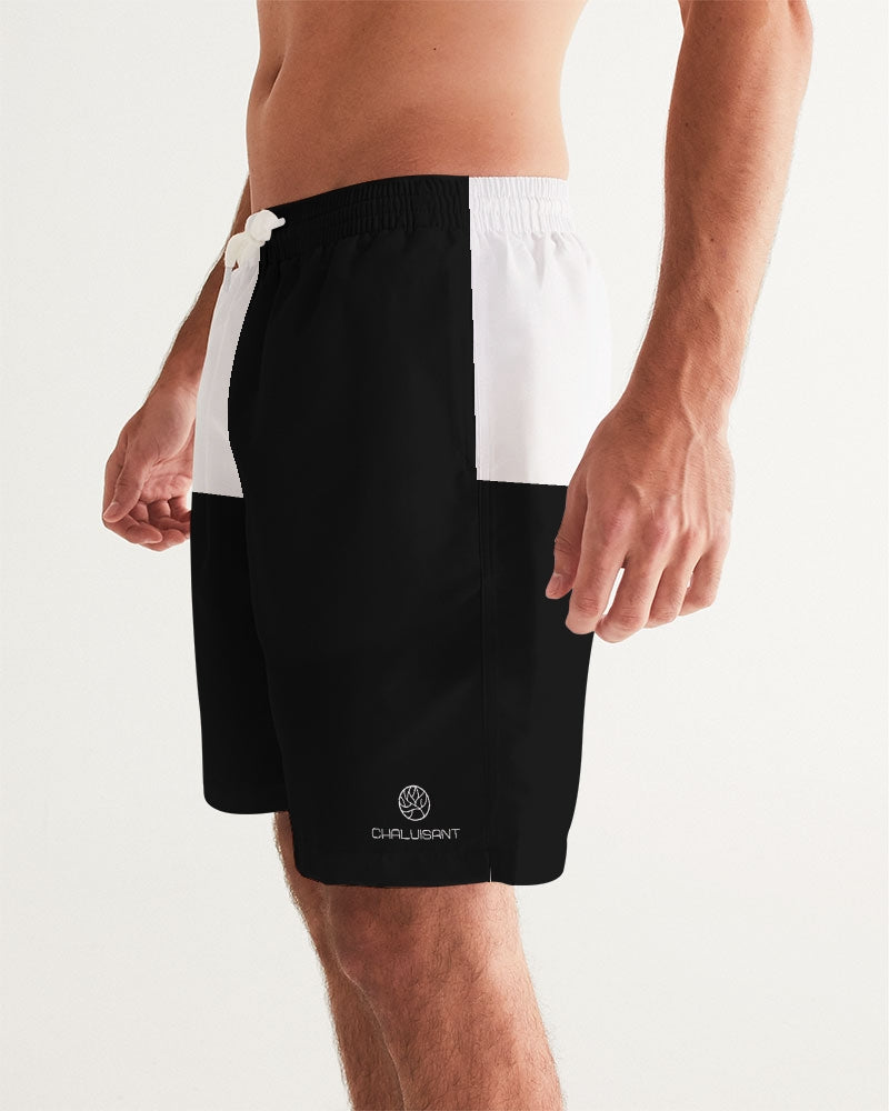 Graphic Chess Black &amp; White 7" Classic Men's Swim Trunks