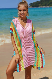 Colorful Knit Beach Cover-Up