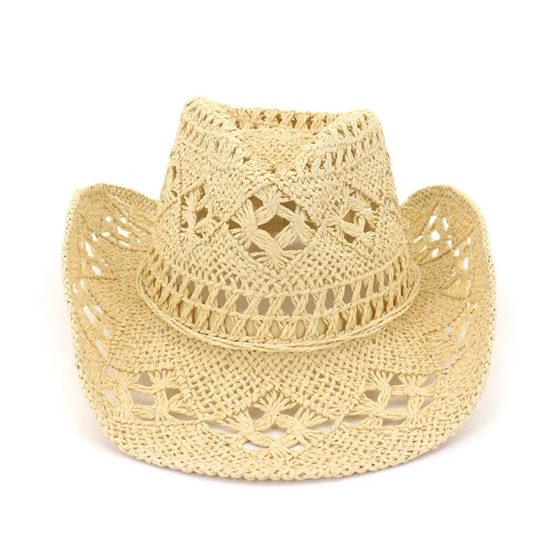 Stylish Unisex Summer Crochet Cowboy Hat