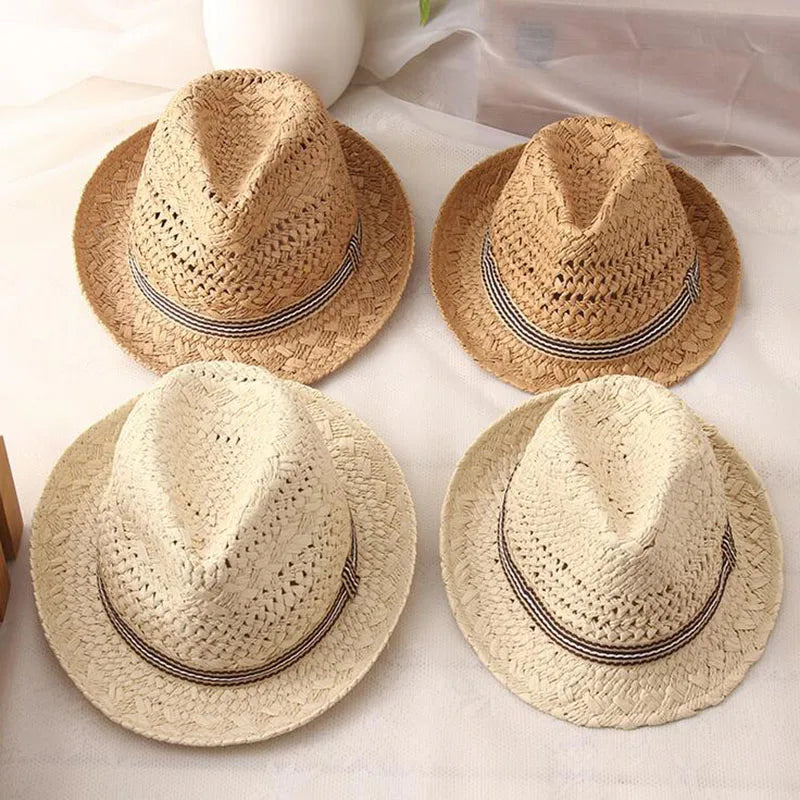 Women's Summer Straw Fedora Hat - Stylish and Breathable