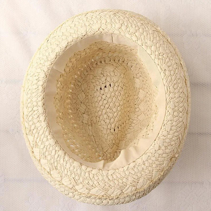 Women's Summer Straw Fedora Hat - Stylish and Breathable