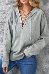 Women’s Lace-Up Hoodie – Cozy & Stylish with a Relaxed Fit