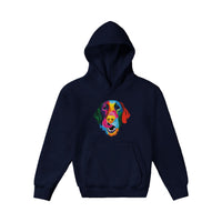 Color Silly Lab Printed Kids Pullover Hoodie