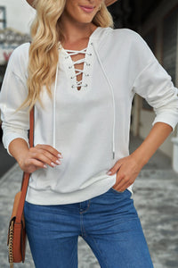 Women’s Lace-Up Hoodie – Cozy & Stylish with a Relaxed Fit