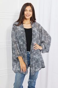 Dotty Snake Print Kimono Cardigan – Lightweight Chiffon Cover-Up