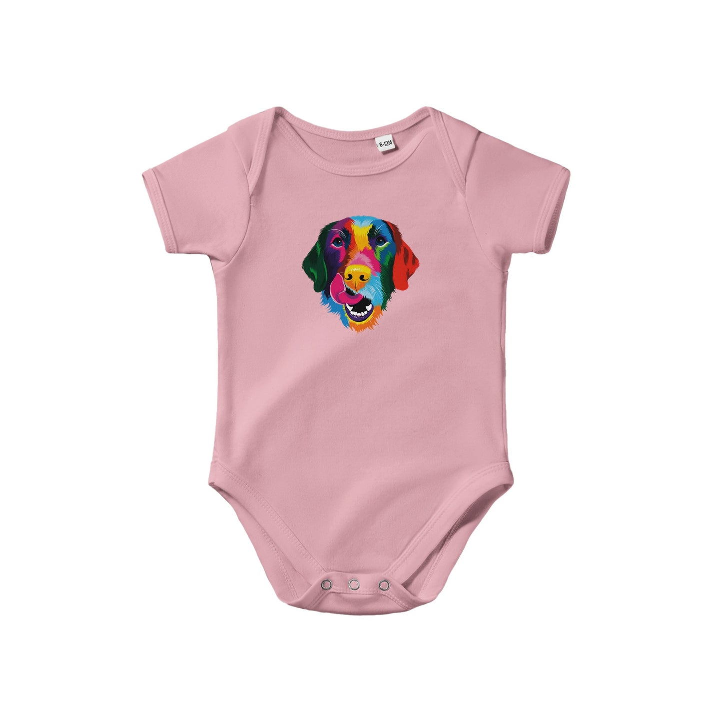 Color Silly Lab Printed Baby Short Sleeve Bodysuit