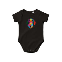 Color Silly Lab Printed Baby Short Sleeve Bodysuit