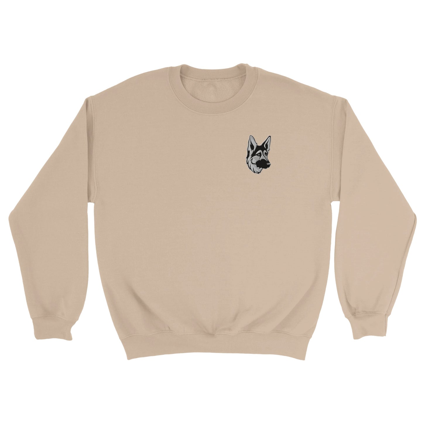 Embroidered Classic Shepherd Girl Crewneck Sweatshirt