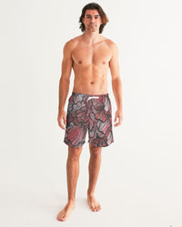 Petal Swirls 7" Classic Men's Swim Trunks with UPF 50+ Protection