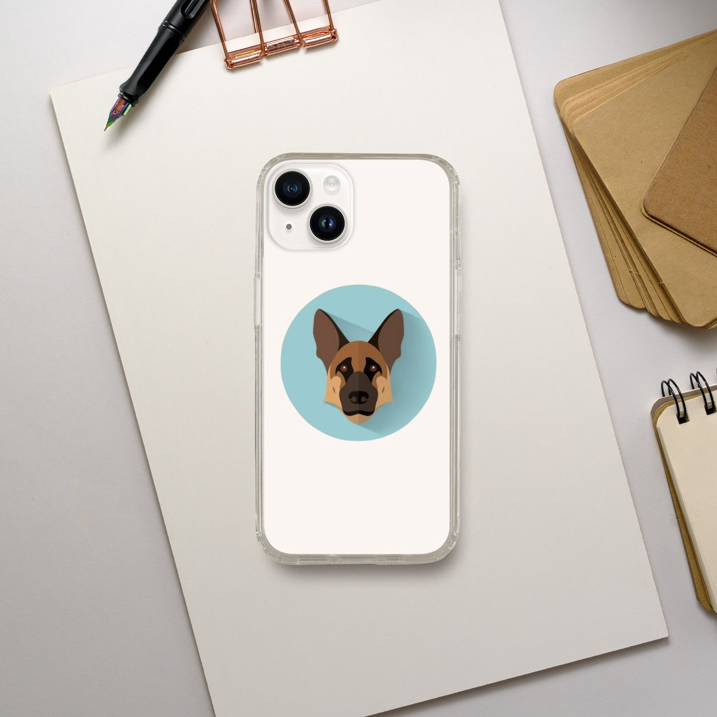 Shepherd Girl Blue iPhone Case