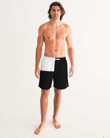 Graphic Chess Black &amp; White 7" Classic Men's Swim Trunks