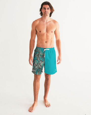 Men's Sea Petal Swirl Swim Trunks with UPF 50+