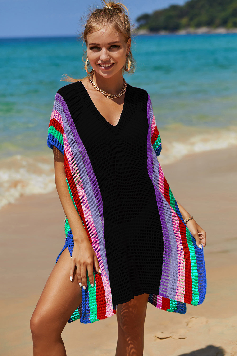 Colorful Knit Beach Cover-Up