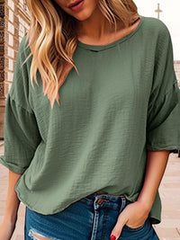 Women’s Relaxed Fit 3/4 Sleeve Top – Casual Comfort in 4 Colors