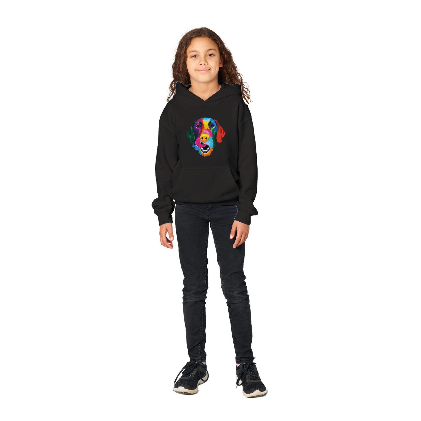 Color Silly Lab Printed Kids Pullover Hoodie