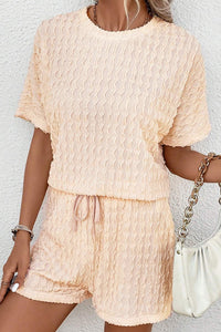 Frill Textured Top & Shorts Set