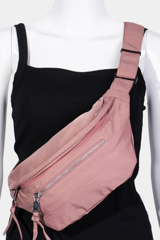 Multi-Pocket Nylon Crossbody Bag – Lightweight & Functional Design