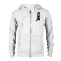 Cocoa Printed Zip Hoodie