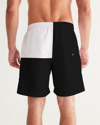 Graphic Chess Black &amp; White 7" Classic Men's Swim Trunks