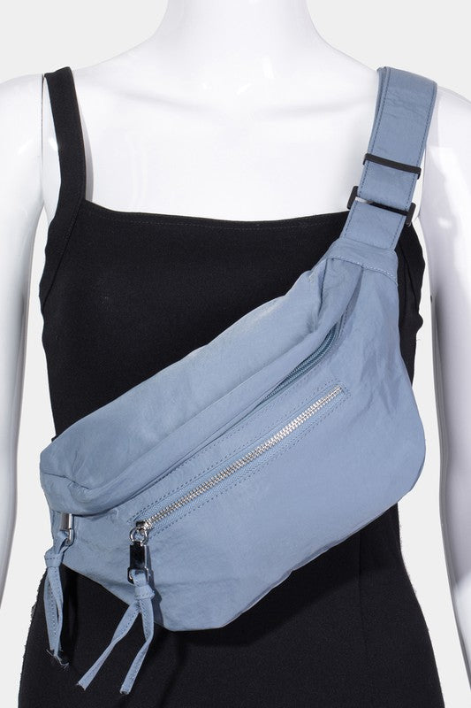 Multi-Pocket Nylon Crossbody Bag – Lightweight & Functional Design