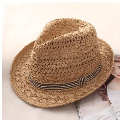 Women's Summer Straw Fedora Hat - Stylish and Breathable