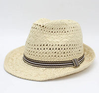 Women's Summer Straw Fedora Hat - Stylish and Breathable